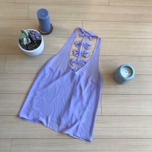 LF bow back tank top lavender lilac millau